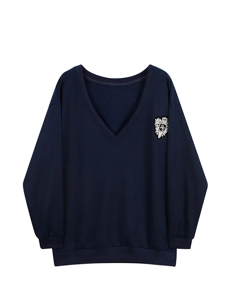 Женский осенний комплект из 2 предметов толстовка с V-образным вырезом и жилет на