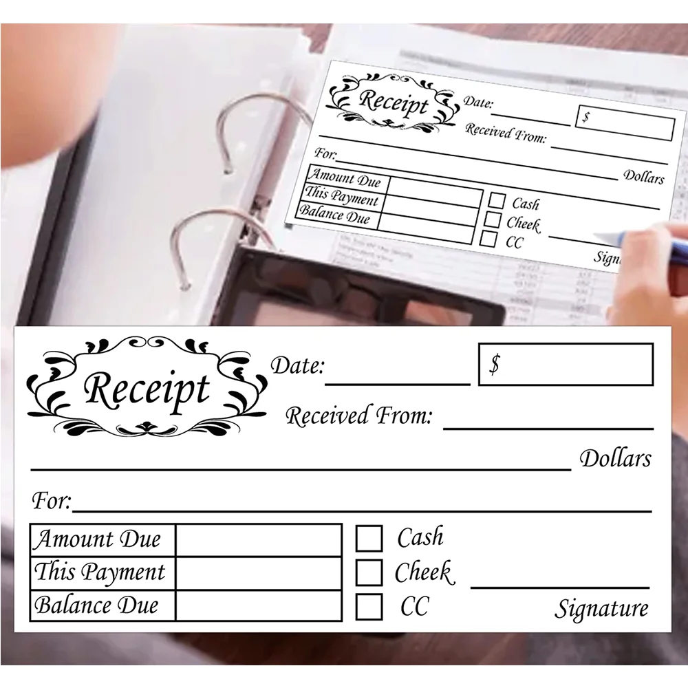 

Receipt Book 2.75*6 inches Boutique Business White/Yellow Transaction protection Reimbursement voucher