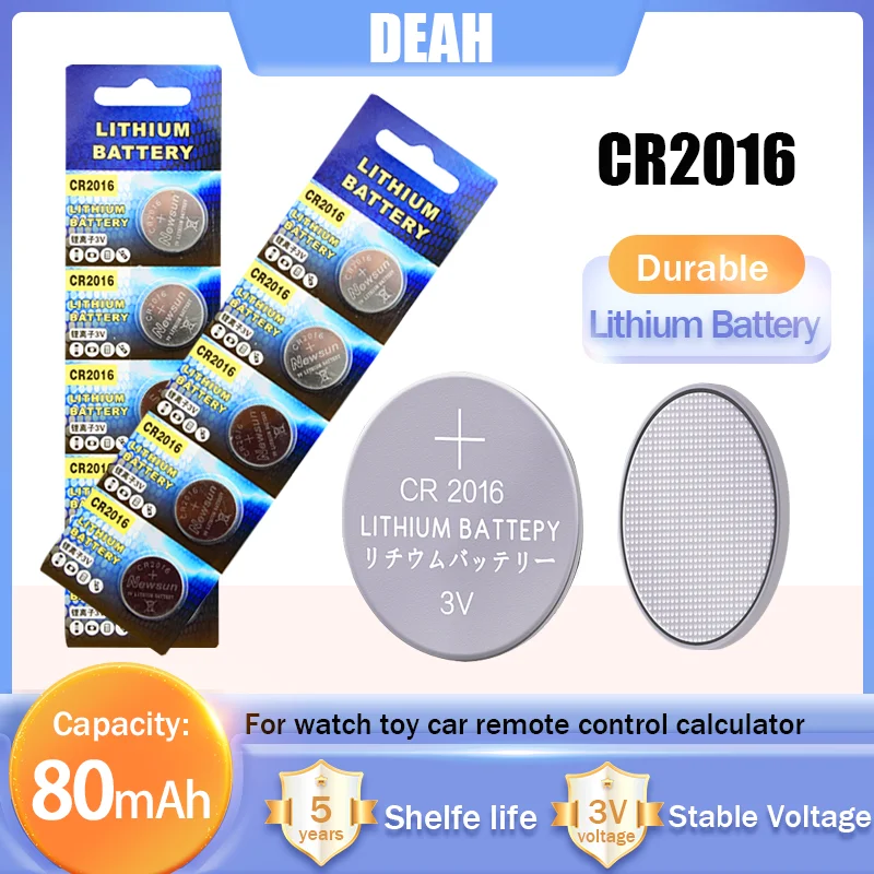 5-20 шт. CR2016 CR 2016 3 в литиевые батареи LM2016 BR2016 DL2016 кнопочная монетная ячейка для