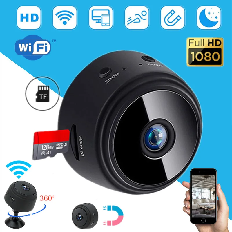

Мини-камера видеонаблюдения A9, Wi-Fi, 1080P, HD, Ip