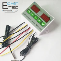 free shipping ac 110 220v dc 12v 24v microcomputer electronic temperature control switch dual temperature control dual probe
