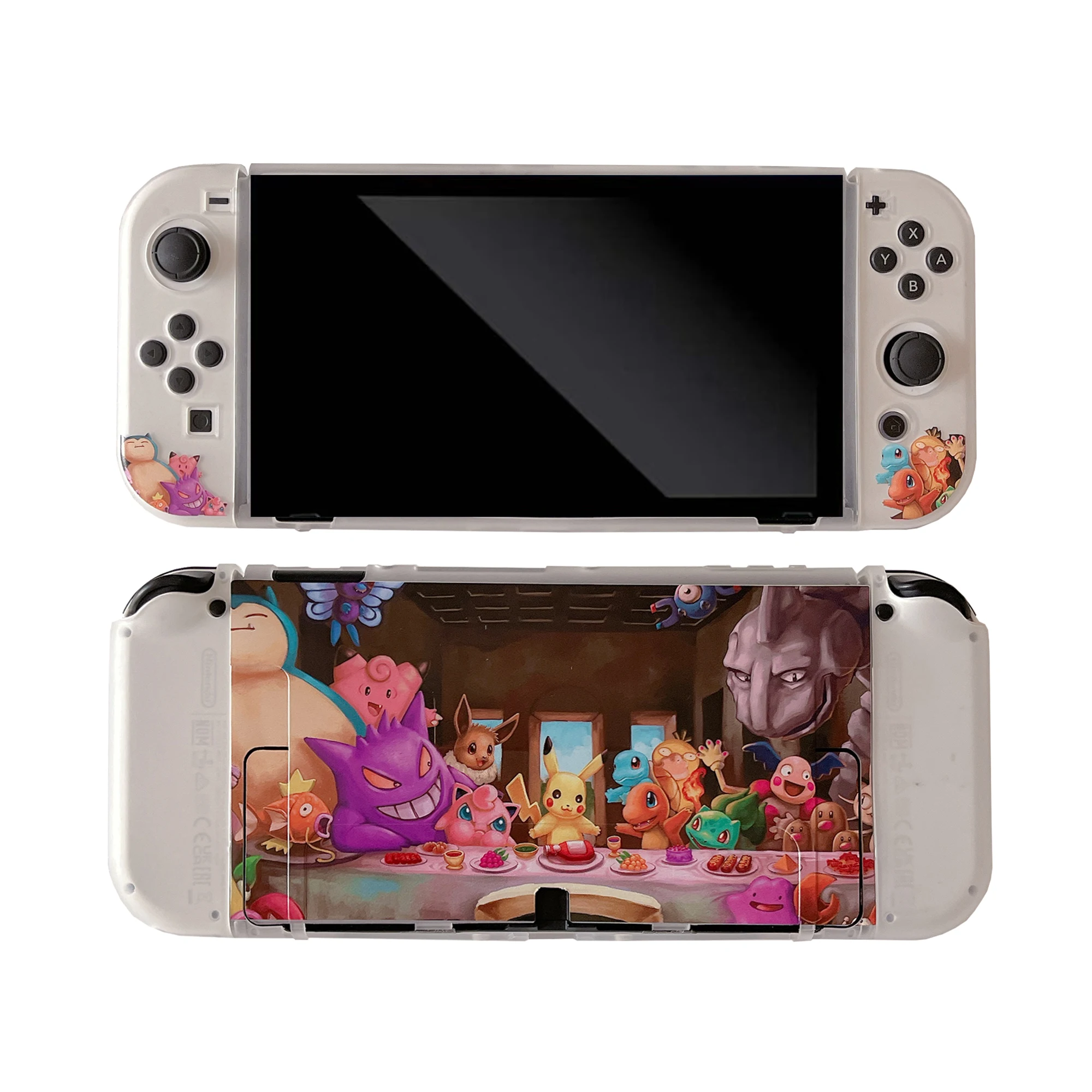 

Cartoon Mythicals Pokémons Gudetama XO Soft Phone Cases For Nintendo Switch Game Console Controller OLED Gaming Accessories