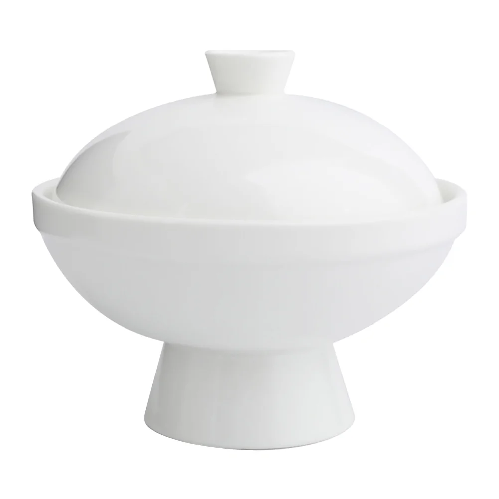 

Bowl Ceramic Soup Pot Stew Bowls Standfruit Footed Dessert Steam Cake Porcelain Cup Noodle Bird Serving Tray Onion French Egg