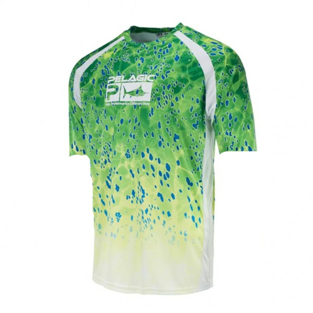 Pelagic Fishing Shirts Men Short Sleeve Uv Protection Sweatshirt Summer Breathable Angling Clothing Camisa De Pesca Fishing Wear