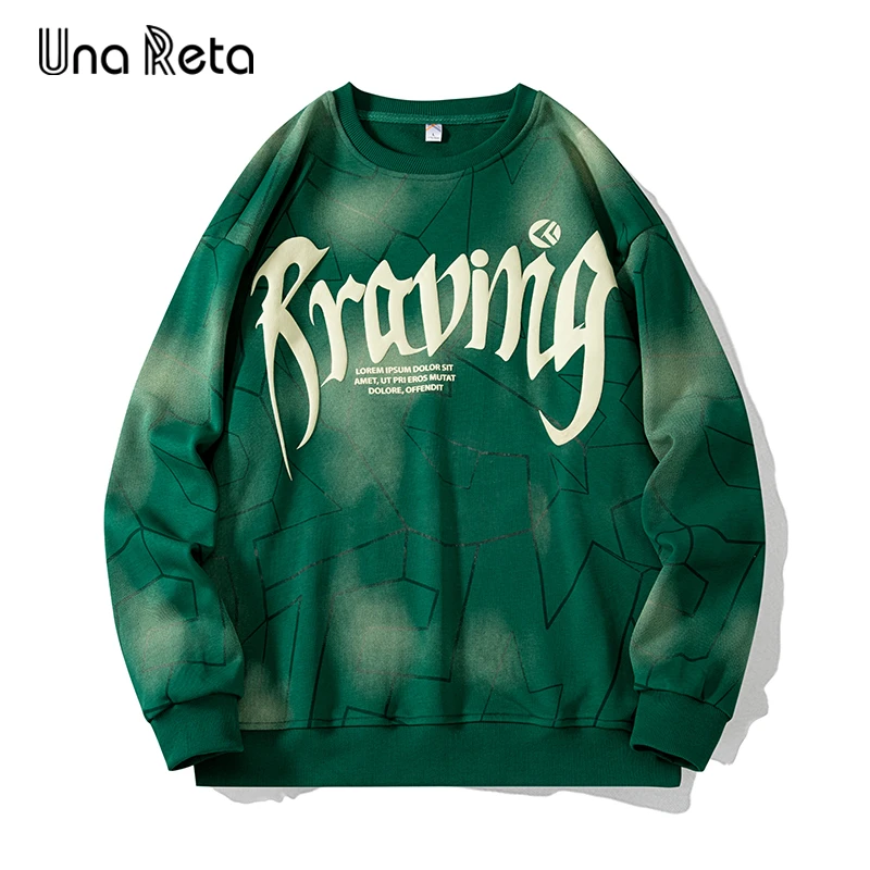 

Мужская толстовка в стиле хип-хоп Una Reta, повседневный спортивный пуловер в стиле Харадзюку С Длинным Рукавом и принтом, весна 2019