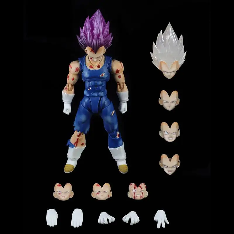 

В наличии Dragon Ball Z Kong Studio Custom SSj3 Vegete экшн-фигурка модель битва поврежденная кровавая Версия класса люкс