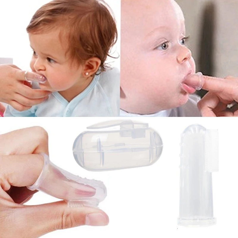 

Детская Силиконовая зубная щетка на палец, детская зубная щетка для чистки, Мягкая Силиконовая зубная щетка для младенцев, резиновая щетка для чистки ребенка с коробкой