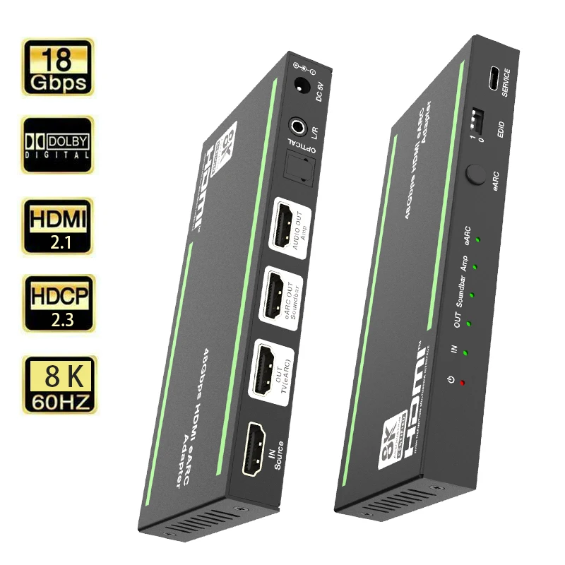 Аудио-экстрактор совместимый с HDMI 48 Гбит/с