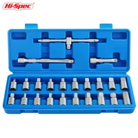 hi spec 1 set oil drain pipe plug socket set oil pan screw sleeve wrench 38 inch drive sliding t bar removal tool kit