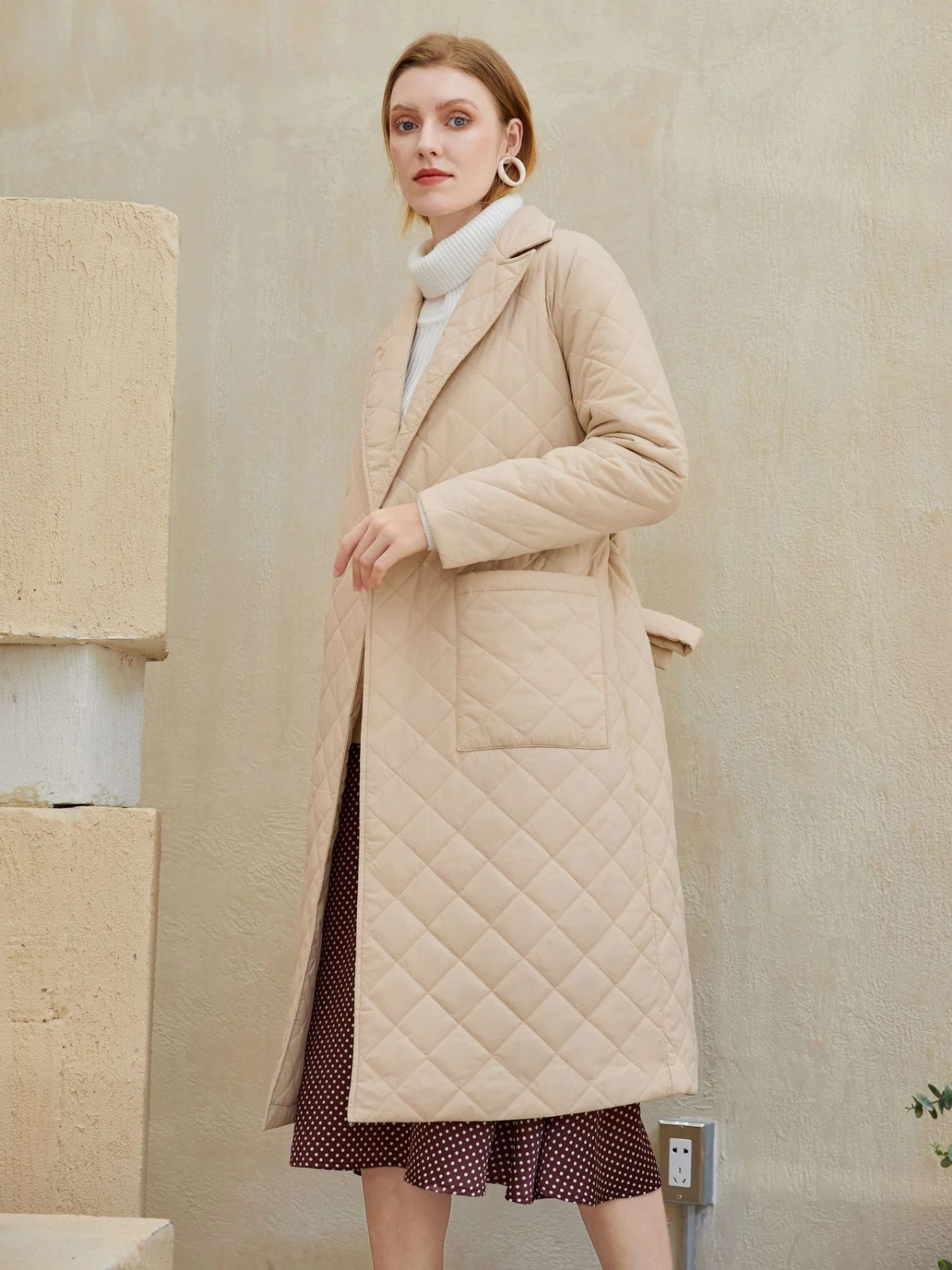 Women's Winter Coats 2022 Long Rhombus Padded Jacket Parka Nightgown Cheap Wholesale Free Shipping Warmth Fashion New