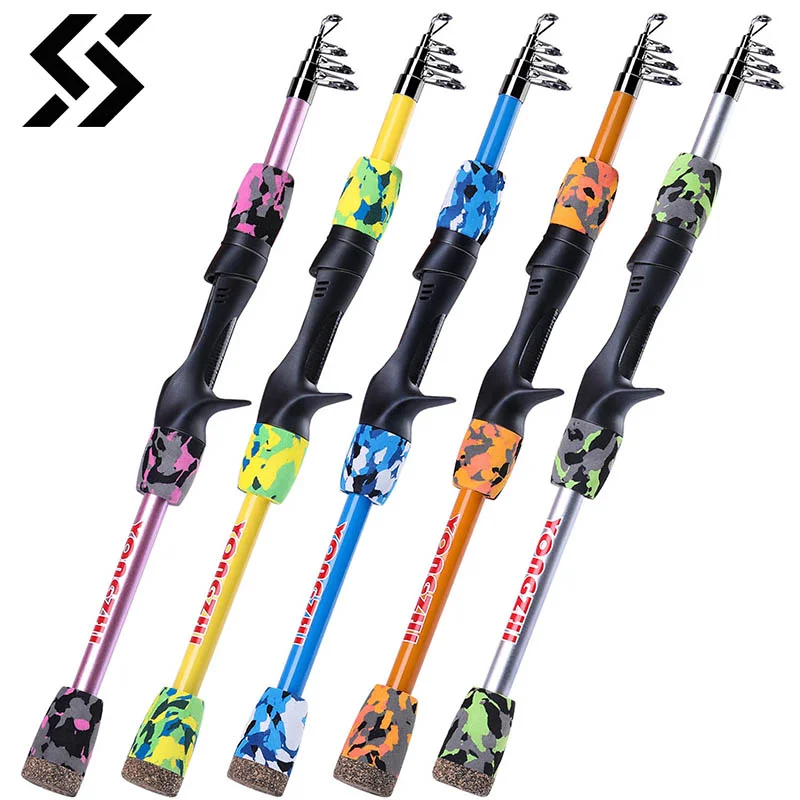 

2023 Sougayilang 1.5M Telescopic Fishing Rod M Power Rock Camouflage Fishing Rod for Freshwater Bass Trout Salmon Fishing
