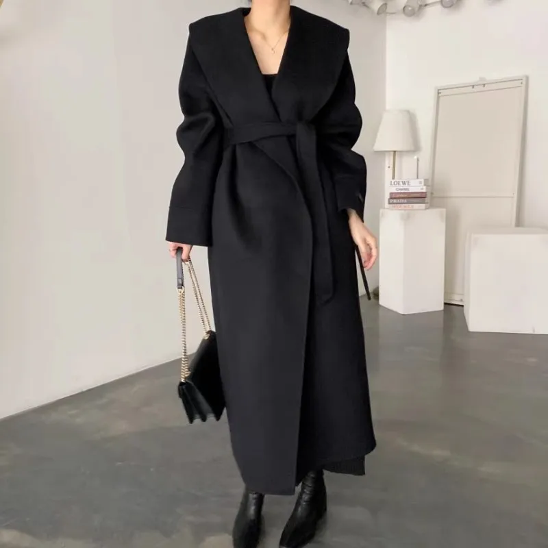 Женское шерстяное пальто в стиле ретро