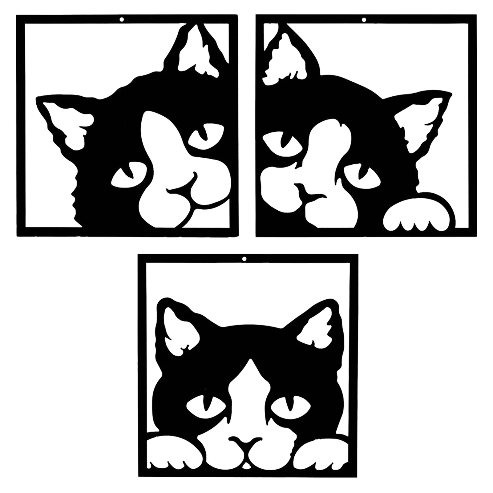 

Black Cat Metal Wall Decor Metal Art Cat Decor Rustic Black Cat Wall Decor Plaque Metal Art Vintage Wall Decor Set For Home Deco