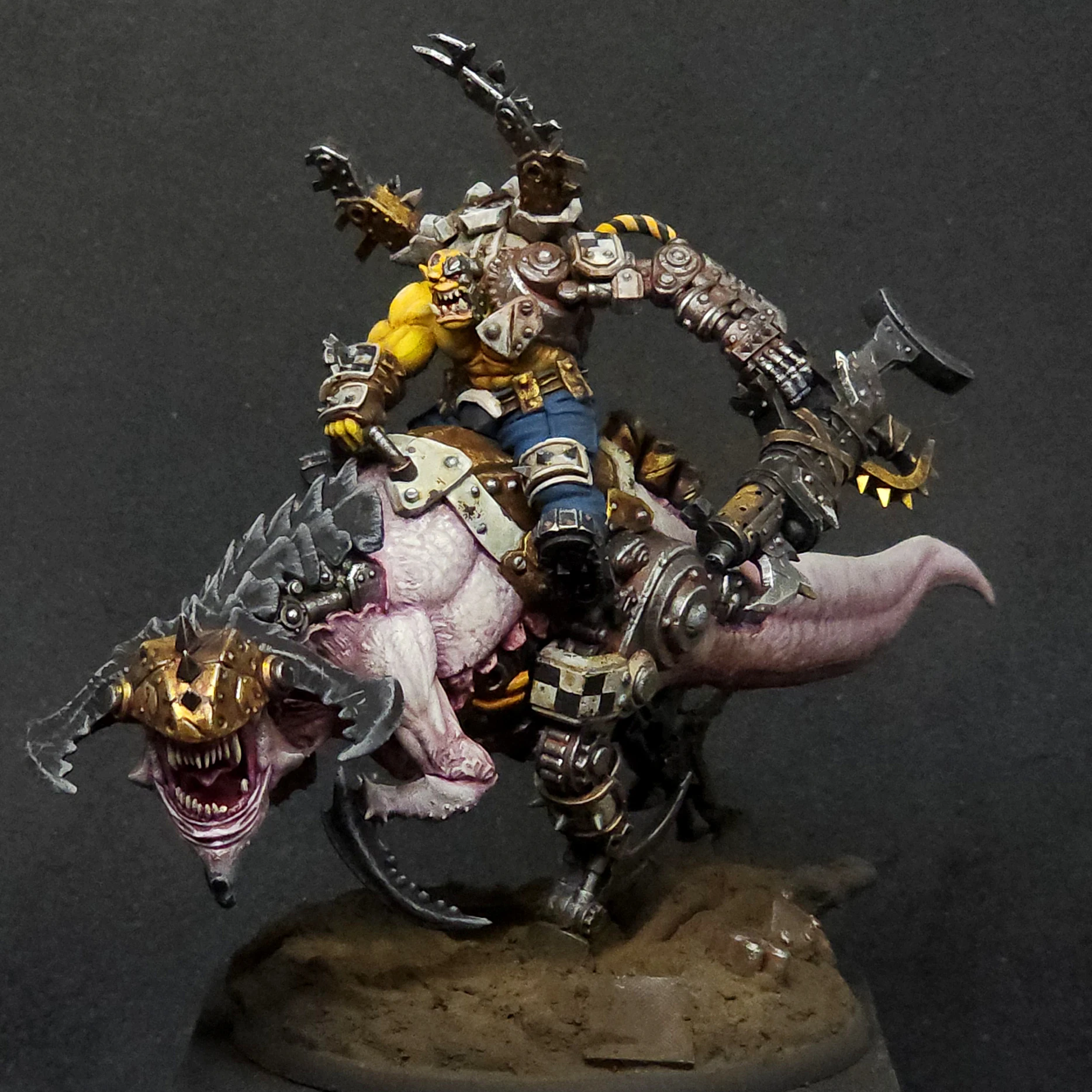Orkaz Beast Boss — миниатюра из прочной смолы с высокой детализацией — аксессуары для настольных военных игр — неокрашенная серая модель (art.: 3920d985fdd9e) - 3920d985fdd9e