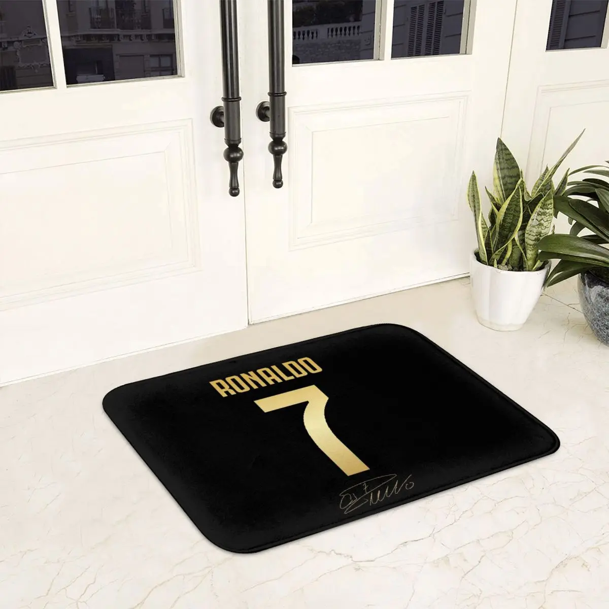 Коврик CR7 с изображением Криштиану Роналду нескользящий напольный для кухни