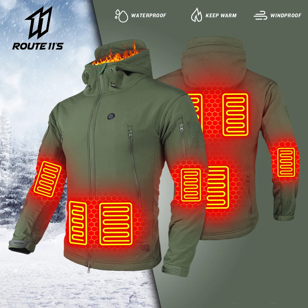 Men Heating Jacket Winter Autumn USB Self Heated Jacket Warm Thermal Motorcycle Fishing Suit Outdoor Skiing Coat Heated Clothing