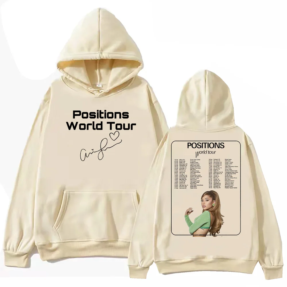 Худи Ariana Grande Positions World Tour пуловер в стиле Харадзюку хип-хоп топы свитшот