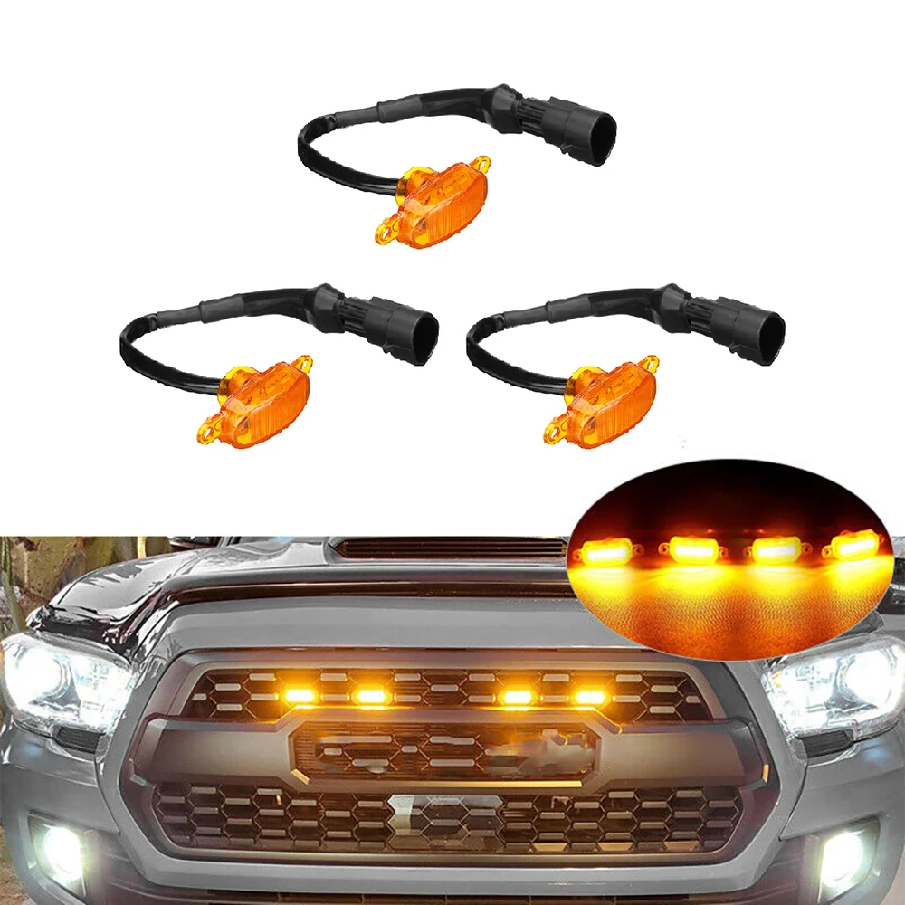 

3 шт., светодиодные ходовые огни для переднего бампера