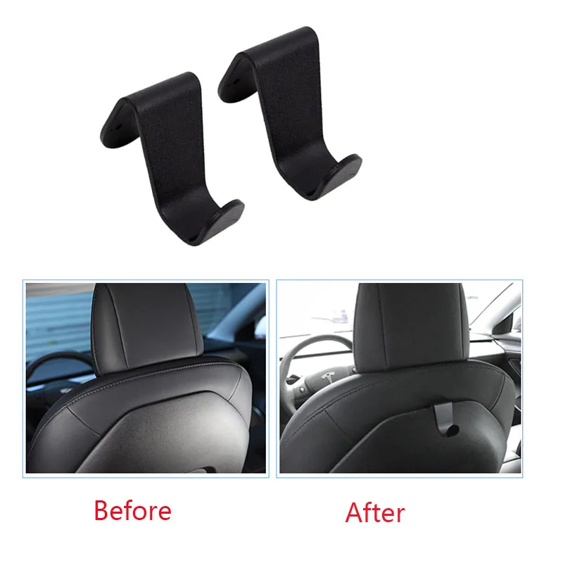 

1pc/2pcs Car Seat Headrest Hooks Backseat Organizer Aluminum Hanger Storage Hook for Tesla Model 3 Model S Model X Model Y