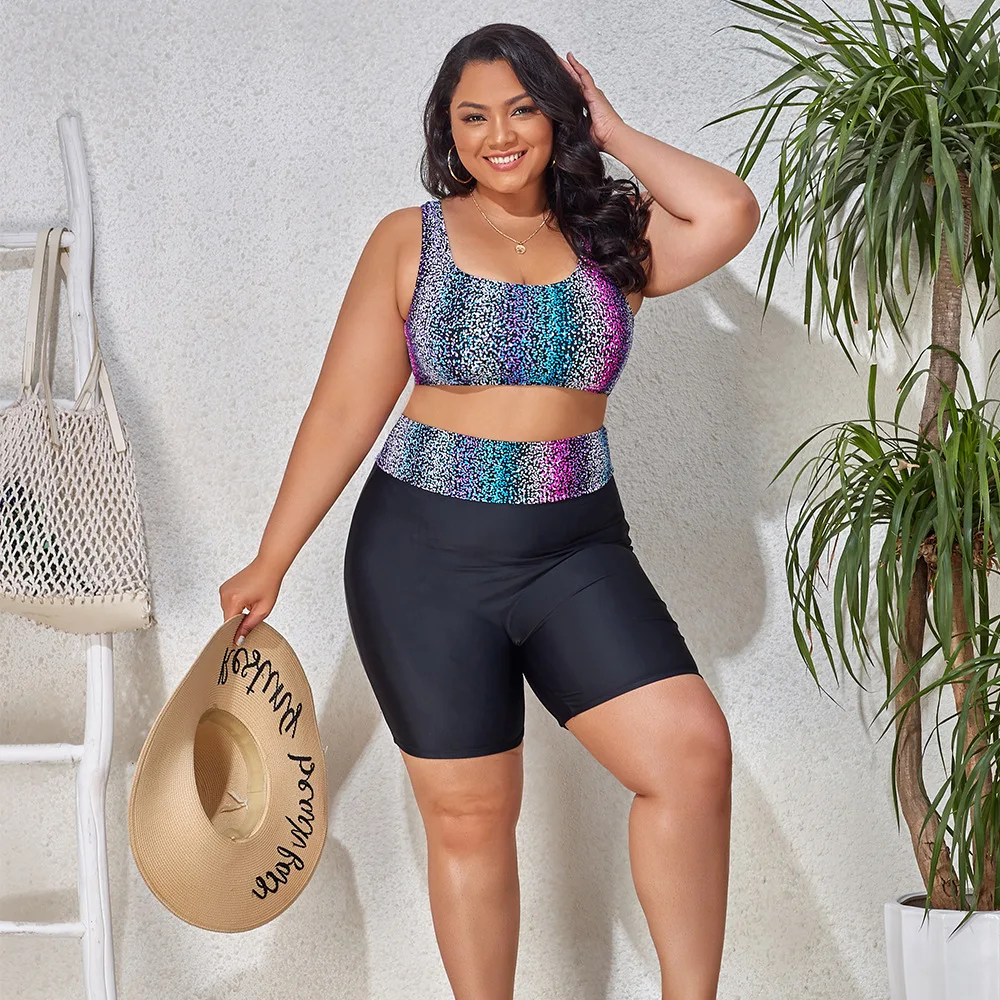 

Женский раздельный купальник с принтом, размеры до 4XL