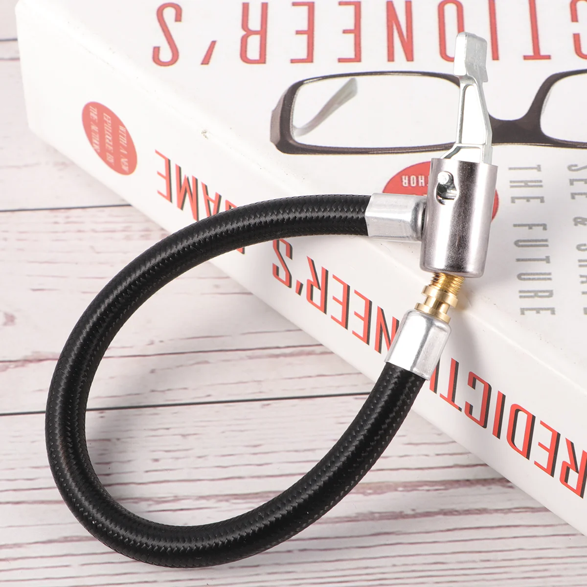 

1 Pc Inflator Hose Adapter Lock On Air Chuck Air Inflator Adapter Air Inflating Tube Locking Air Chuck