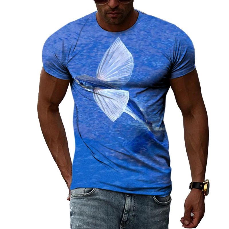 

Summer Men clothing Fishing graphic t shirts 3D Fashion Casual harajuku Print O-neck short sleeve tshirt 2022 Shirt t-shirts