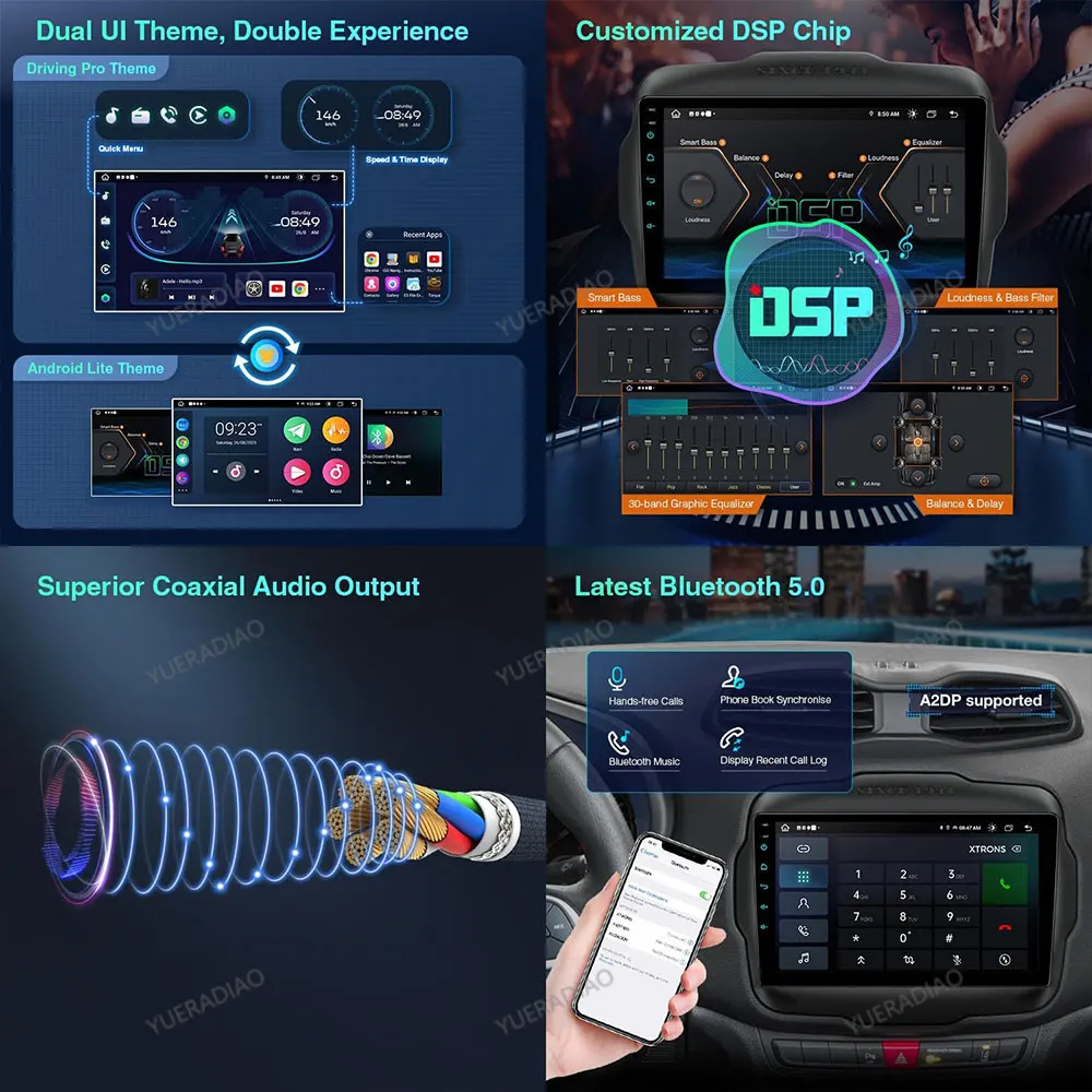 Фото Автомагнитола Android 17 для Toyota Corolla 11 Auris E180 Hybrid 2014-2018, мультимедийный видеоплеер с Carplay, Auto GPS NAVI №5