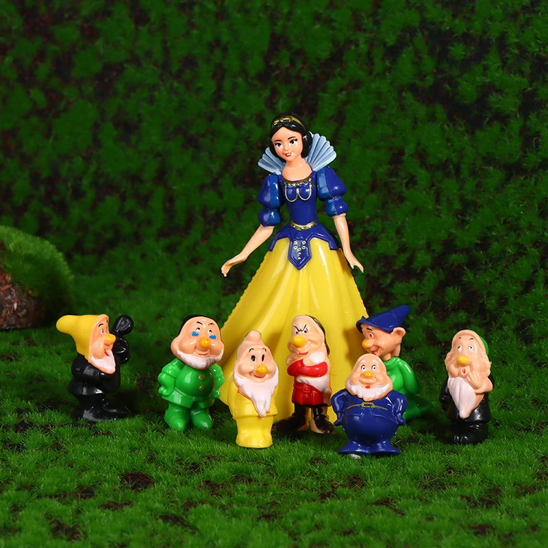 Snow White Seven Dwarfs Kawaii Doll Pvc Collectible Model Toy Gift