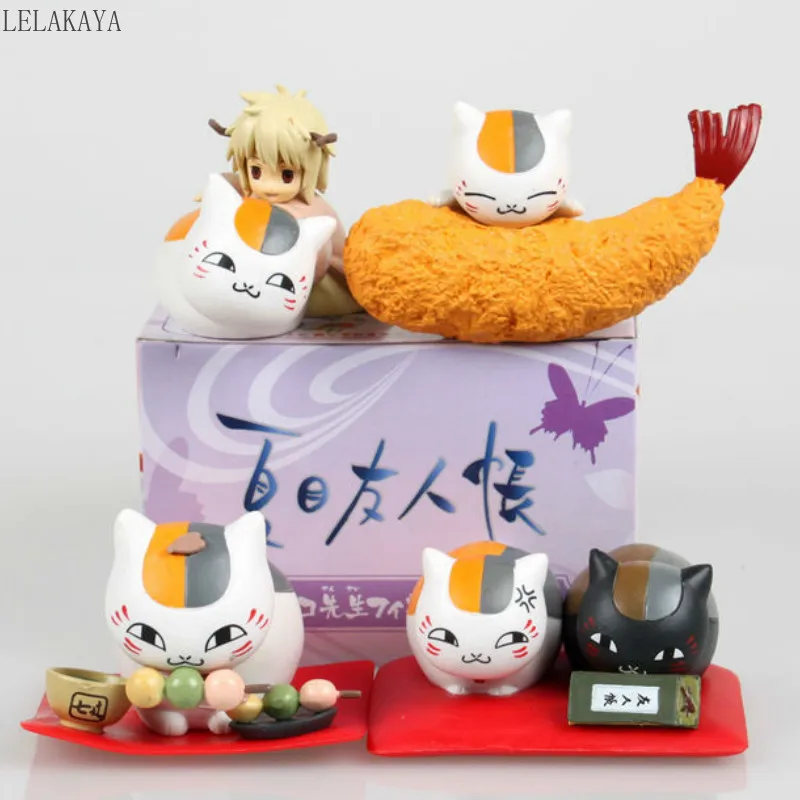 

4pcs/set Japanese Anime Natsume Yuujinchou Nyanko Sensei Cat Teacher PVC Action Figure Model Toys Doll Brinquedos Free Shipping