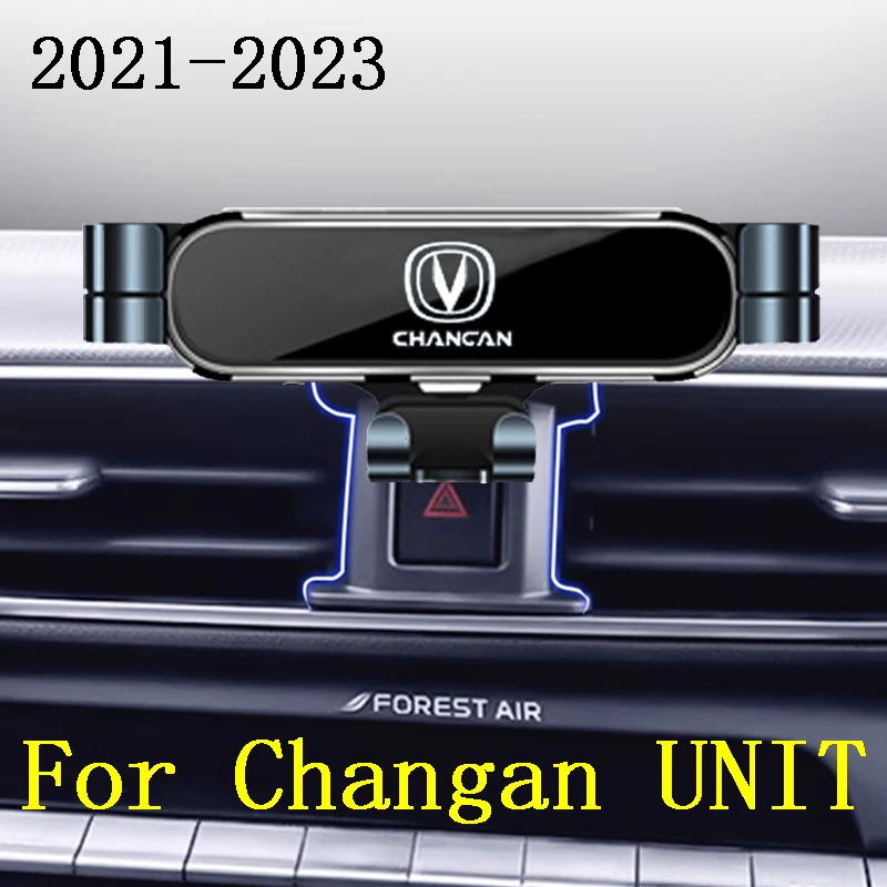 

For Changan UNIT 2021-2023 Car Styling Mobile Phone Holder Air Vent Mount Gravity Bracket Stand Auto Accessories