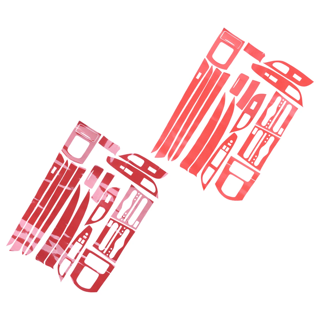 ثلاثية الأبعاد/5D الأحمر ألياف الكربون نمط الفينيل سيارة مركز لوحة الباب صب الكسوة ملصق صالح لإنفينيتي G25 G37 2008-2011 2012 2013