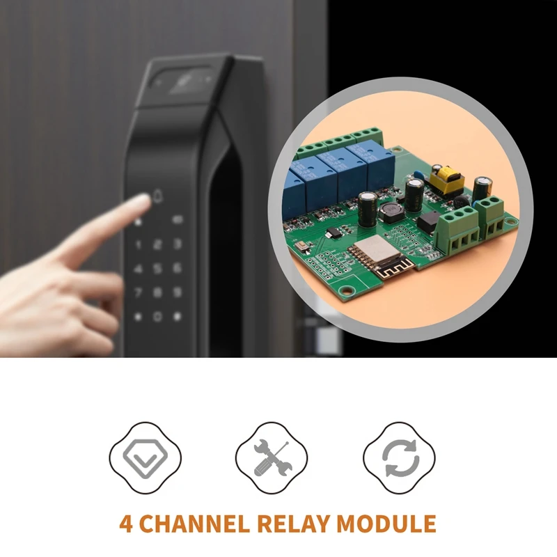 ESP8266 Wireless WIFI 4 Channel Relay Module ESP-12F Wifi Development Board For Arduino AC/DC 5V/8-80V Power Supply