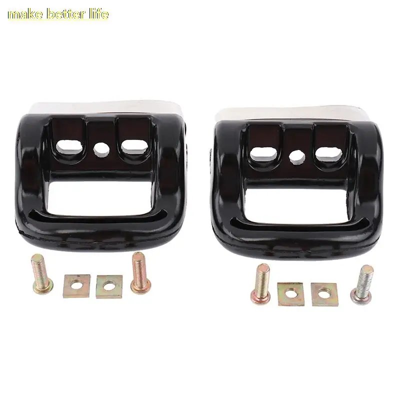 

2pcs Kitchen Cooker Pot Pan Side Holder Handle Grip Handgrip Black 65mm Length Pressure Cooker Handle(With 4 Screws)