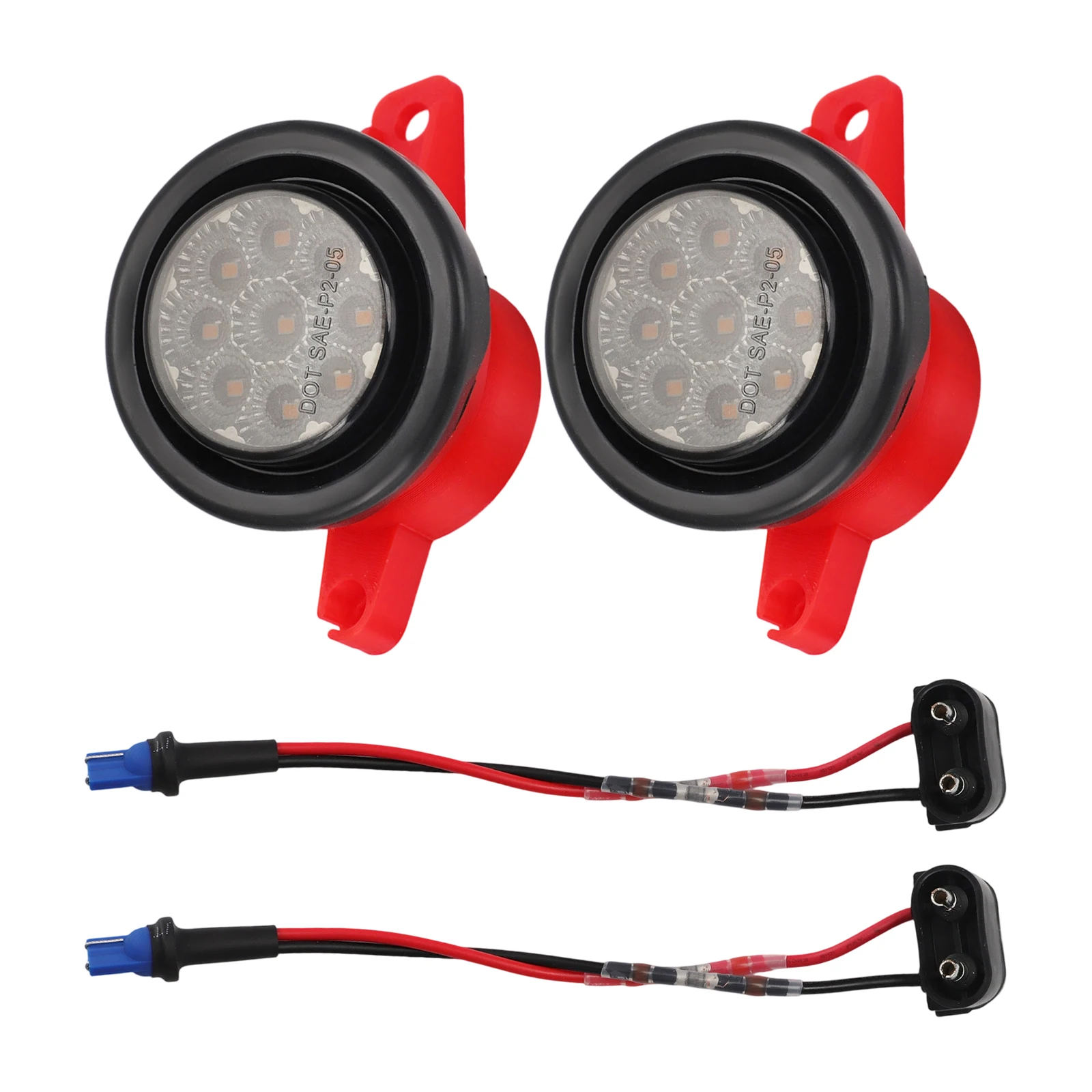 

2 шт. для Toyota FJ Cruiser зеркальный светильник вставной комплект светодиодный дымчатый янтарный Plug N Play