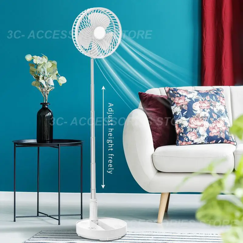 

Вентилятор для динамика, удобный складной бесшумный настольный вентилятор, Телескопический Настольный вентилятор из АБС-пластика, с Usb-зарядкой, 5 Вт, белый