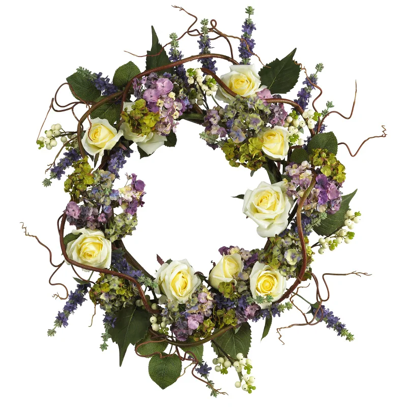 Artificial Wreaths Polyester Floral Living Room Wall Decorations Easter Wreath Party Supplies Christmas Wreath Decorations