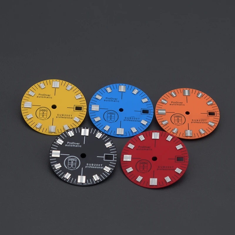 

28.5MM Watch Dial Accessories with C3 Green luminous for 7002 Movement fit Seiko SKX007 SKX009 Tuna Monsterwatch case Aftermark