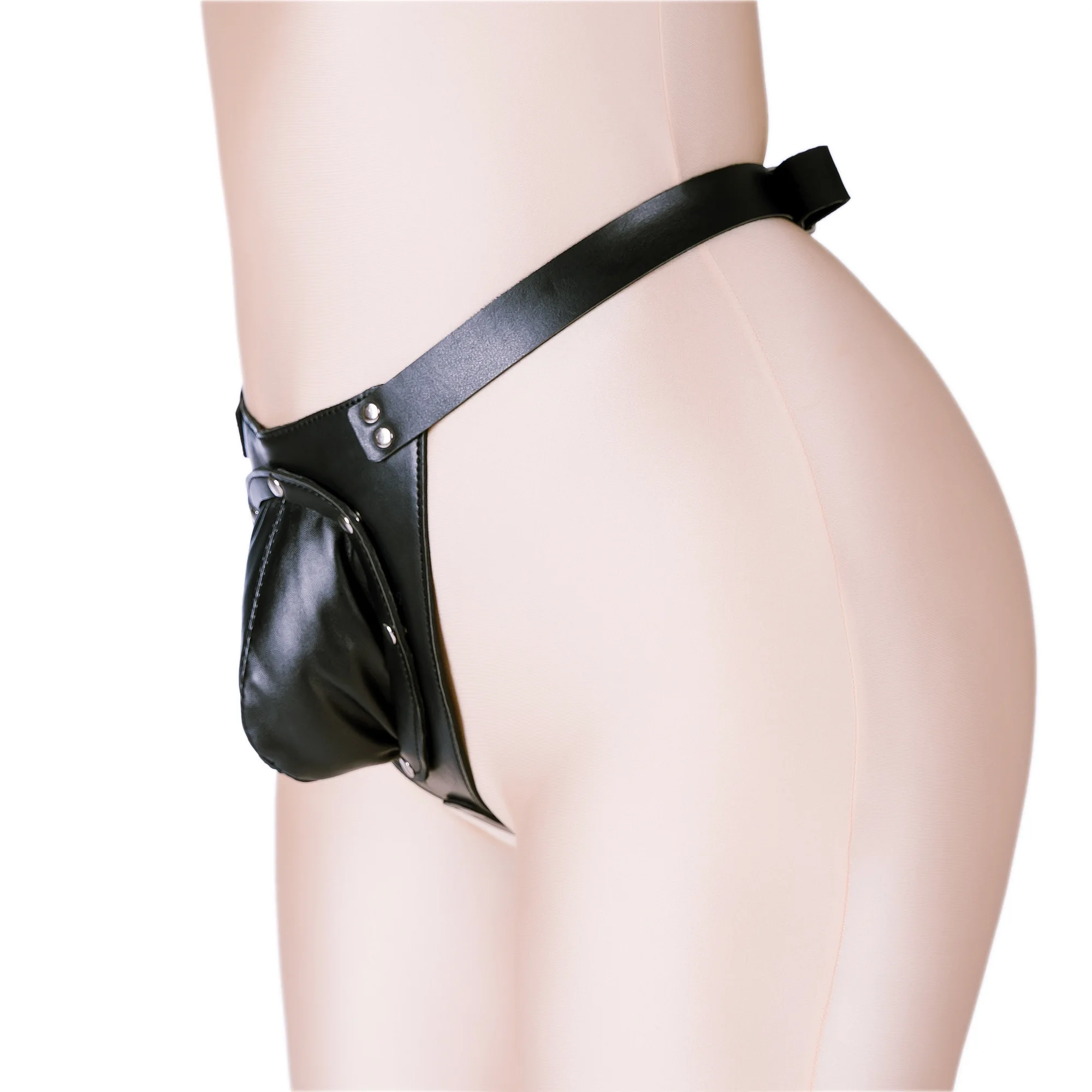 

Sexy Costume Erotic Leather Thong Panty And Detachable Penis Cock Cage,SM Bondage Panties,Adjustable Men's Chastity Belt Sex Toy