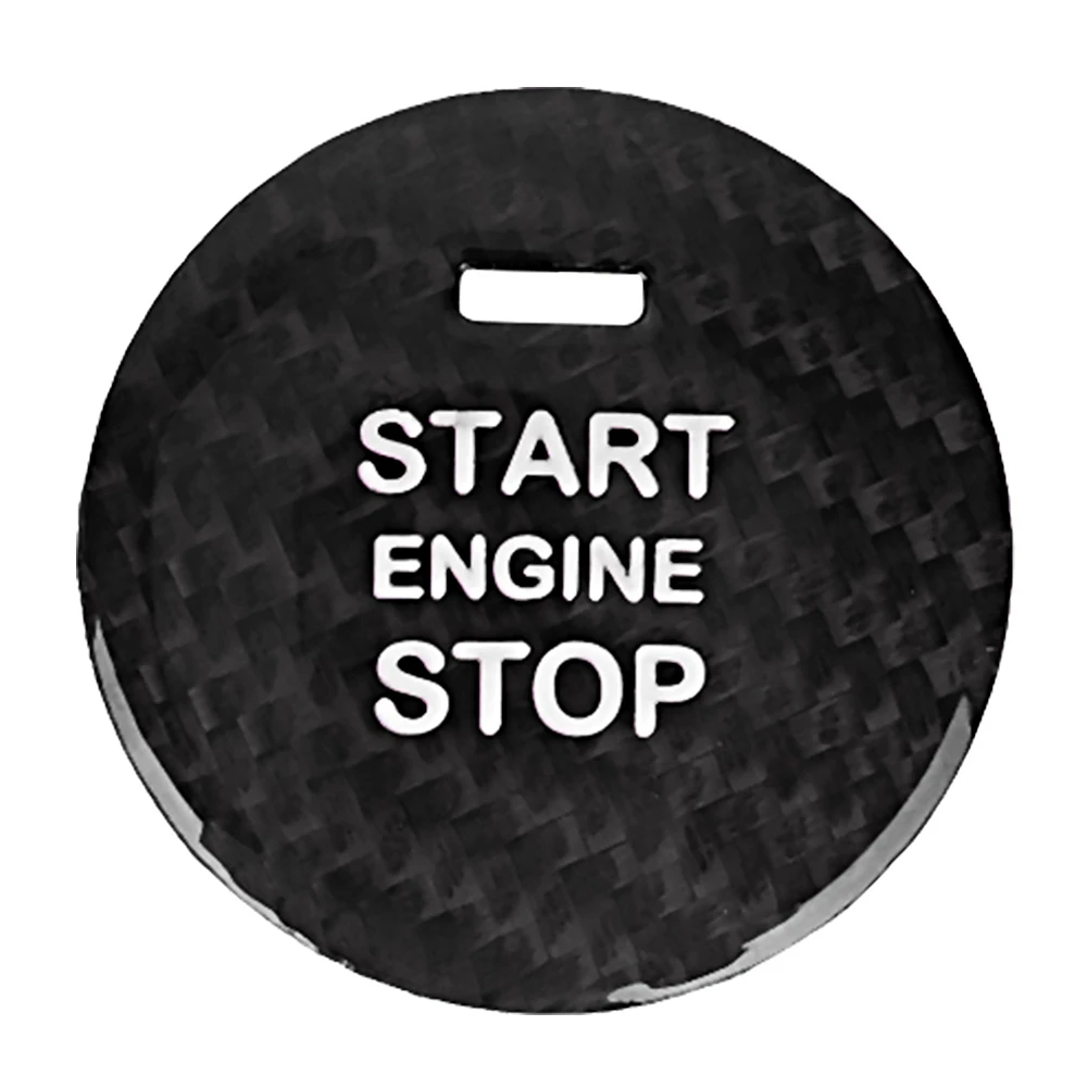 Фото Накладка на кнопку зажигания 89241-02070 89241-02080 для Toyota Corolla Camry, черный карбон, ABS, OEM-замена, аксессуар для интерьера №2