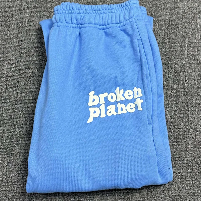 

Real Photo Broken Planet Sweatpants High Quality Foam Letter Print Casual Pants American Street All-match High-waisted Pants