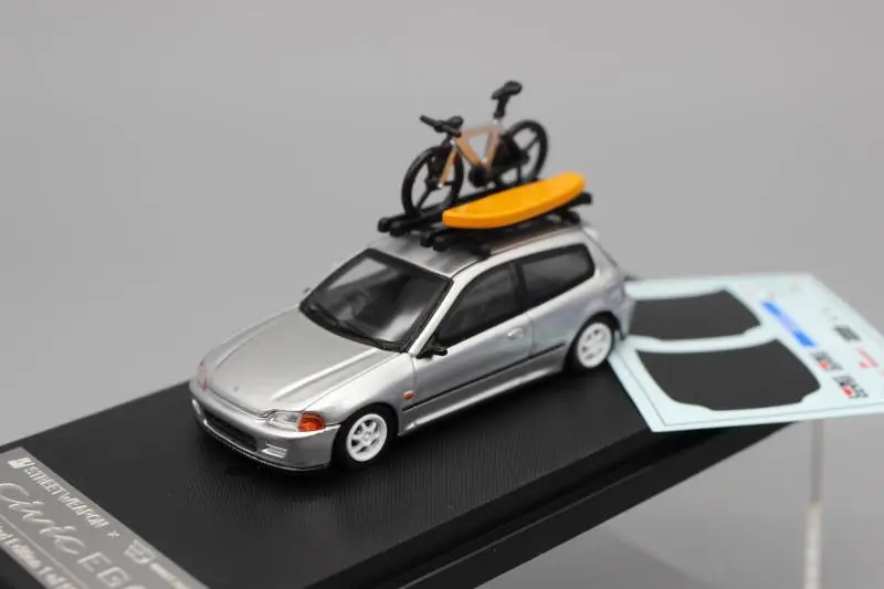 

Street Weapon Silver SW Touring Car 1:64 Sports Car Model Civic EG6