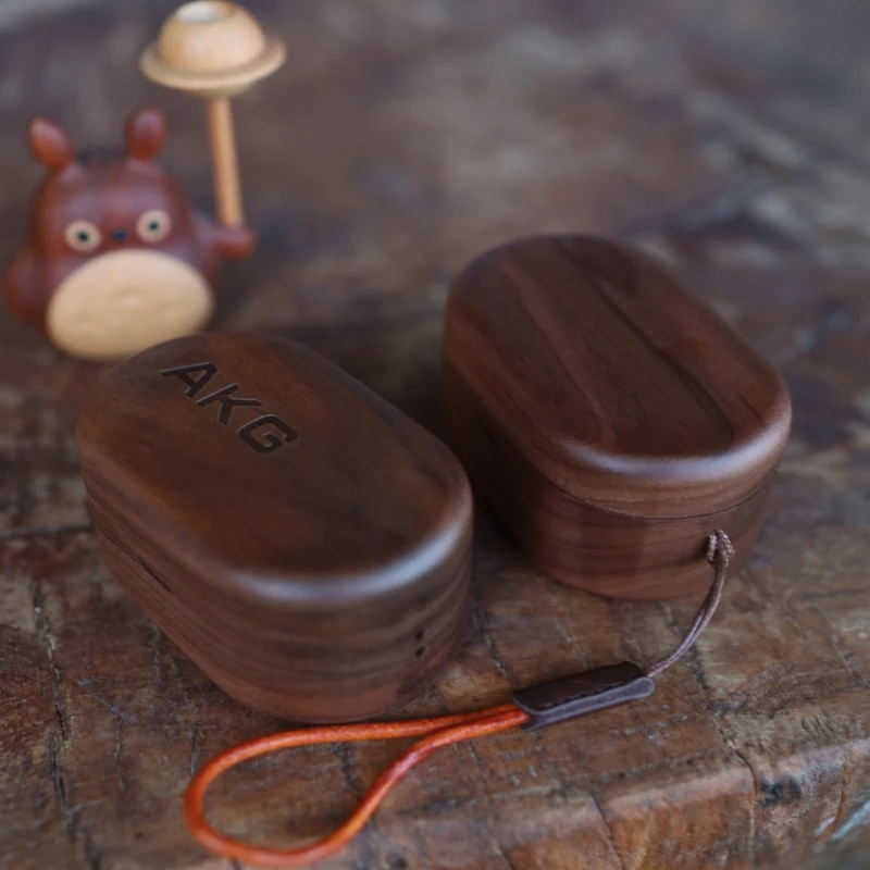 Фото Защитный чехол из орехового дерева для беспроводных наушников AKG N5 — оригинальный, модный и элегантный роскошный дизайн №2