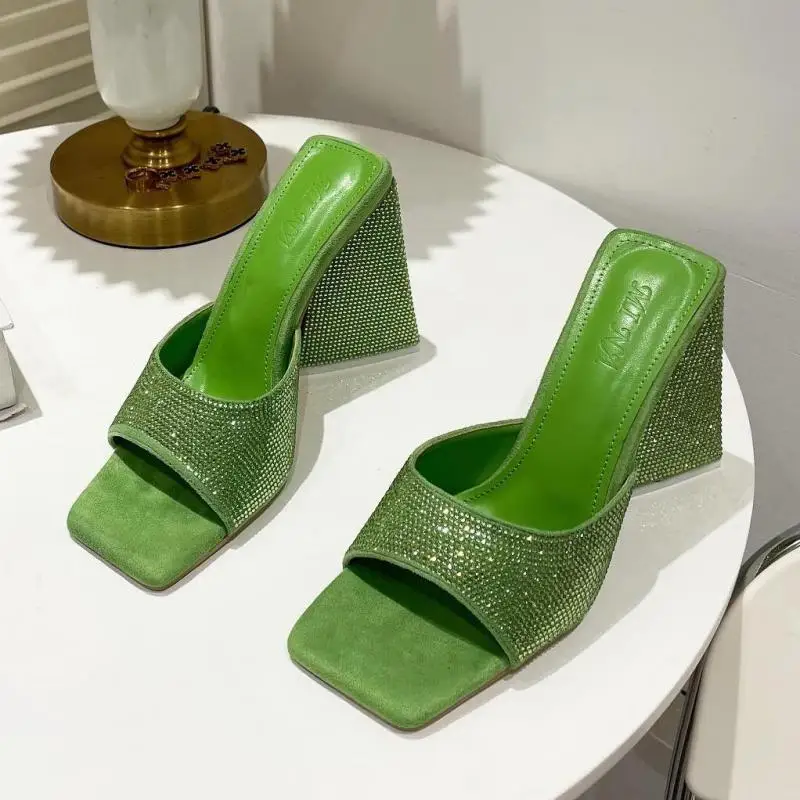 

Туфли женские на высоком каблуке, ПУ кожа, квадратный носок, без застежки, Классические пикантные летние однотонные, уличная стильная обувь,...