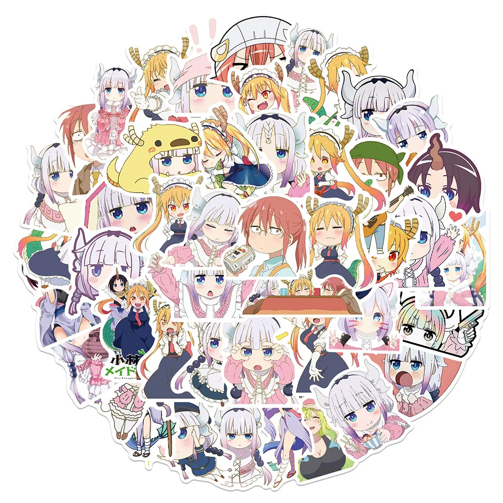 

10/30/50PCS Miss Kobayashi's Dragon Maid Sticker Bike Travel Luggage Guitar Laptop Classic Cartoon Sticker Decals for Kid Gift