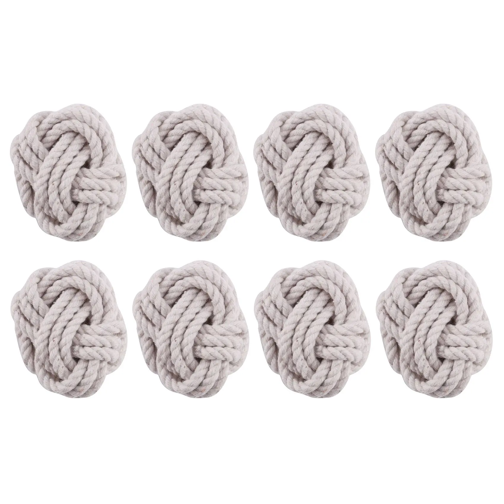 

8Pcs Model Room Natural Jute Napkin Ring Rope Woven Napkin Buckle Linen Rope Napkin Ring