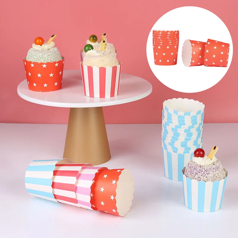 

50PCS Cake Mold Round Shaped Muffin Cupcake Baking Molds Kitchen Cooking Bakeware Maker DIY Cake Decorating Tools