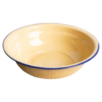 soup plate safe enamel durable hemming enamel basin for kitchen bowl mixing bowl