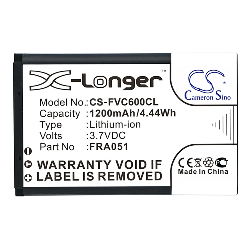 cameron sino cordless phone replacement li ion battery 1200mah for fra051 bt c6 c6 dect free tools free global shipping