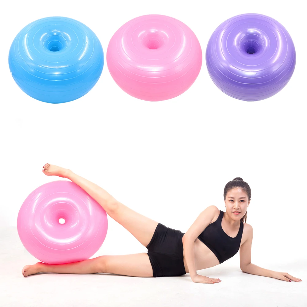 

Yoga Ball Donut Trainer Exercise Stable Yoga Ball Fitness Equipment Training Tool for Gym Office No Harmful Light Weight