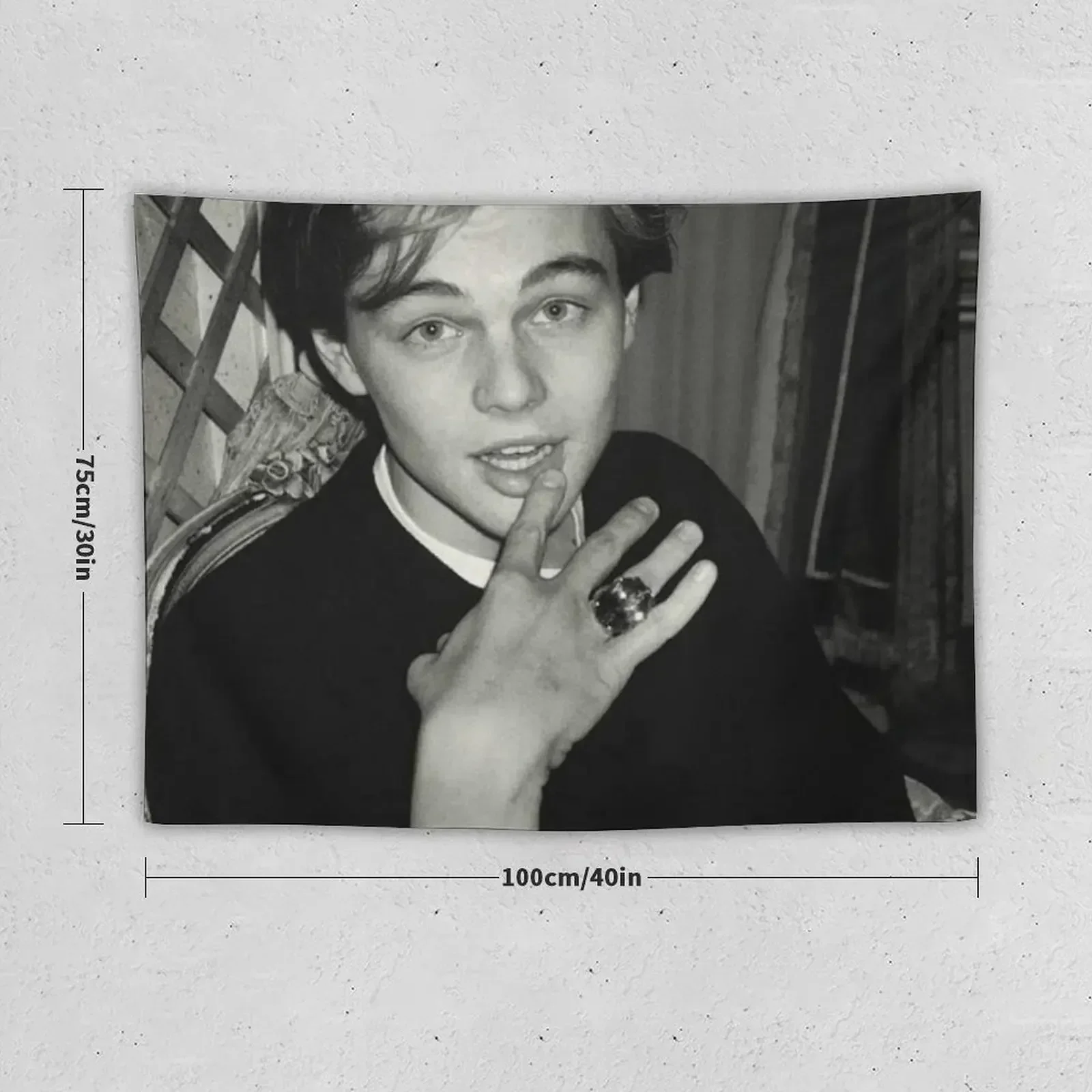 Черно-белый гобелен Леонардо ДиКаприо декор для спальни домашние украшения